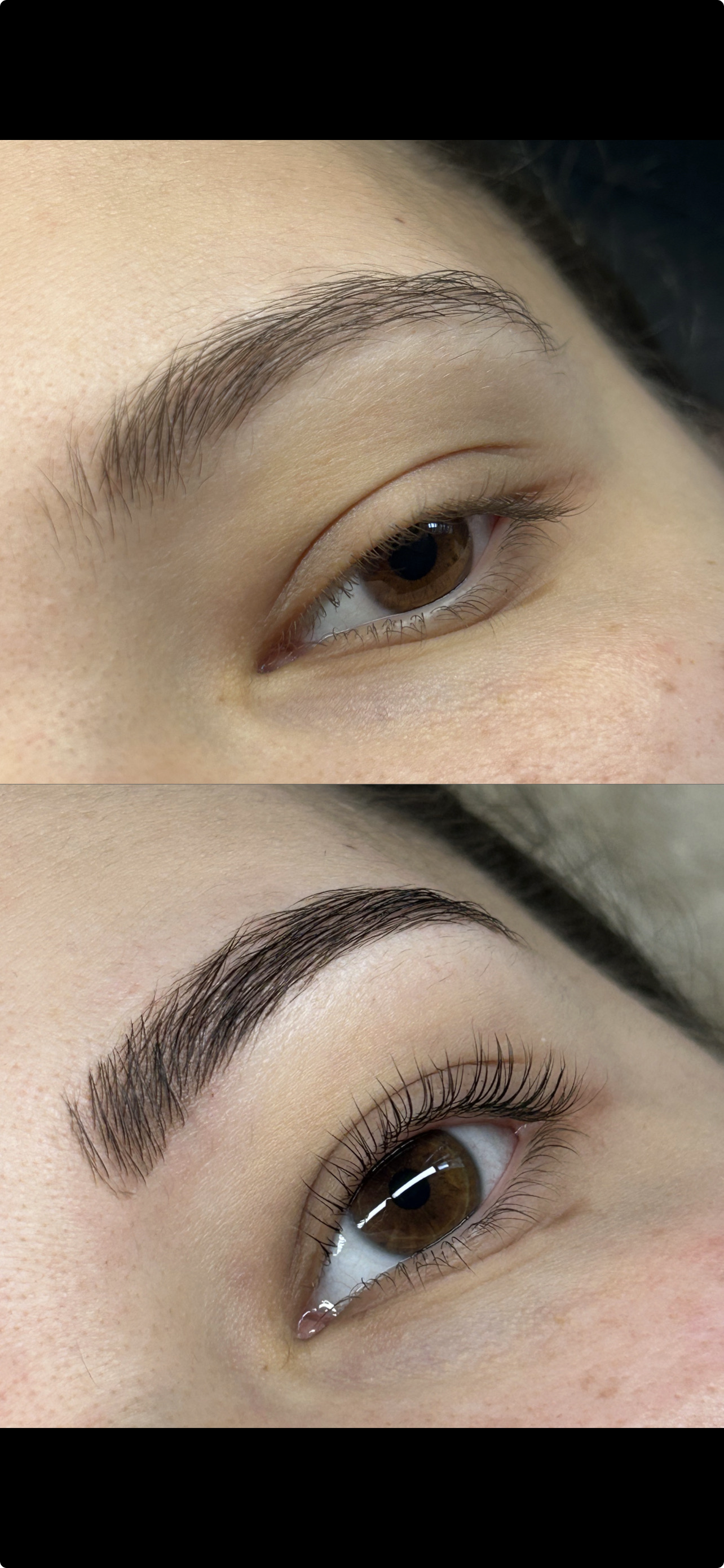 Ambre – Browlift avec teinture + Rehaussement avec teinture